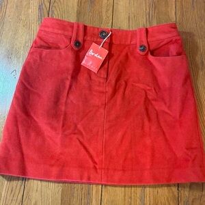 Boden wool and angora lined Red Pencil Skirt
